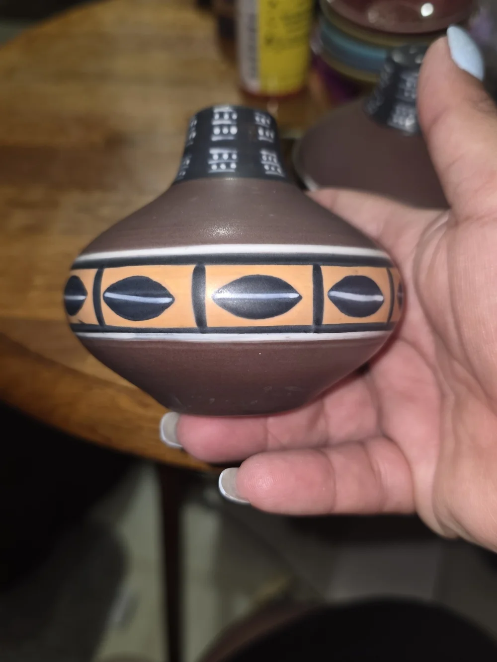 Southwestern Ceramic Salt & Pepper Shakers - Brown & Terracotta
